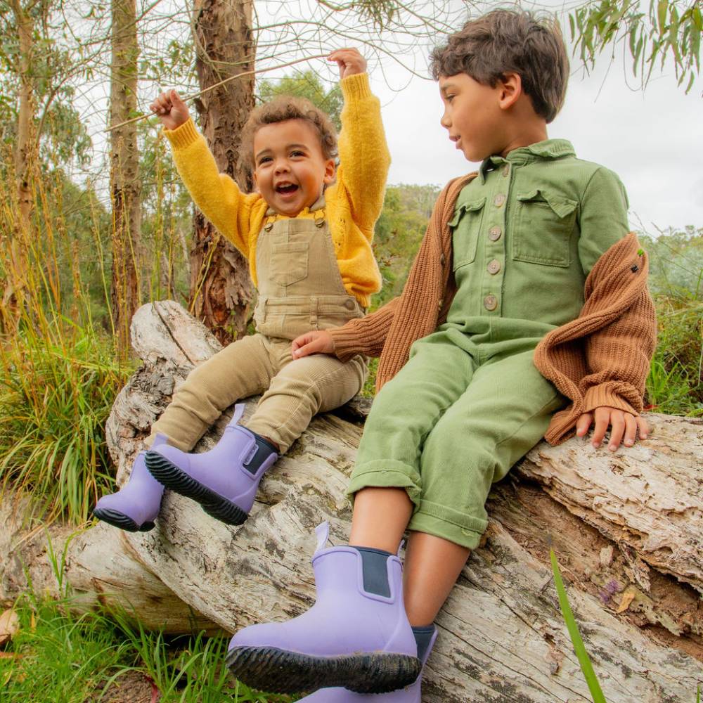 Bobbi Kids Wellington Boot // Lavender & Navy - Image 6