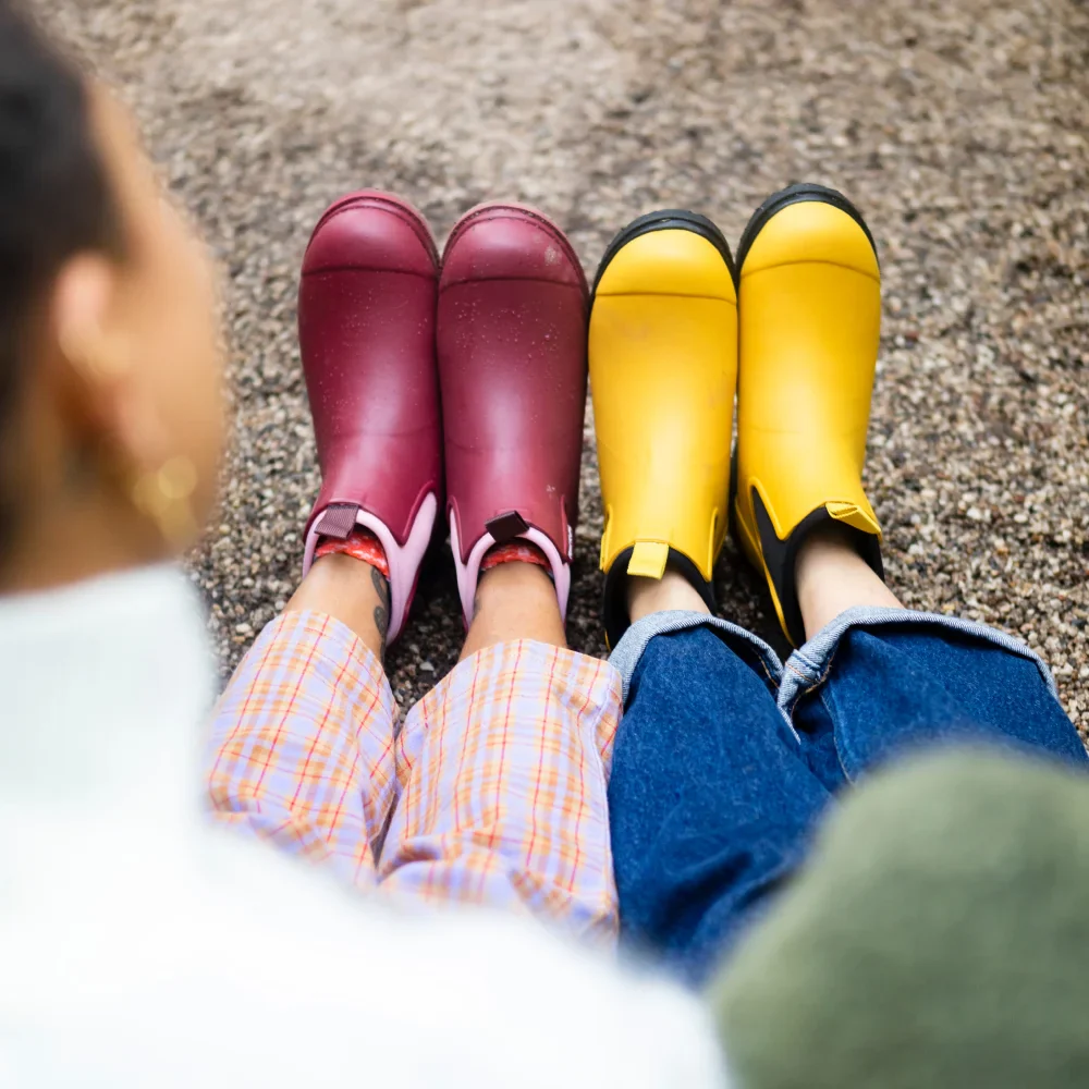 Bobbi Red Wellington Boot // Beetroot & Light Pink [Retired] - Image 7