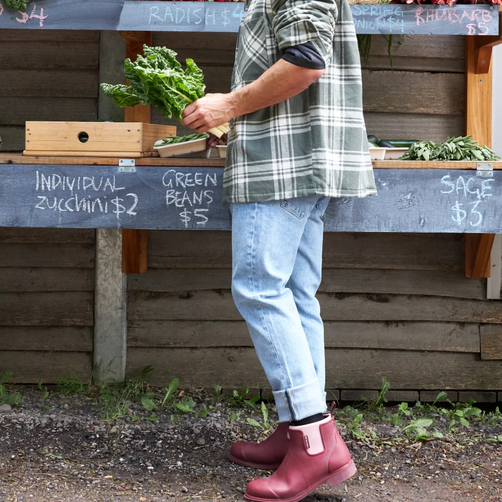 Bobbi Red Wellington Boot // Beetroot & Light Pink [Retired] - Image 8