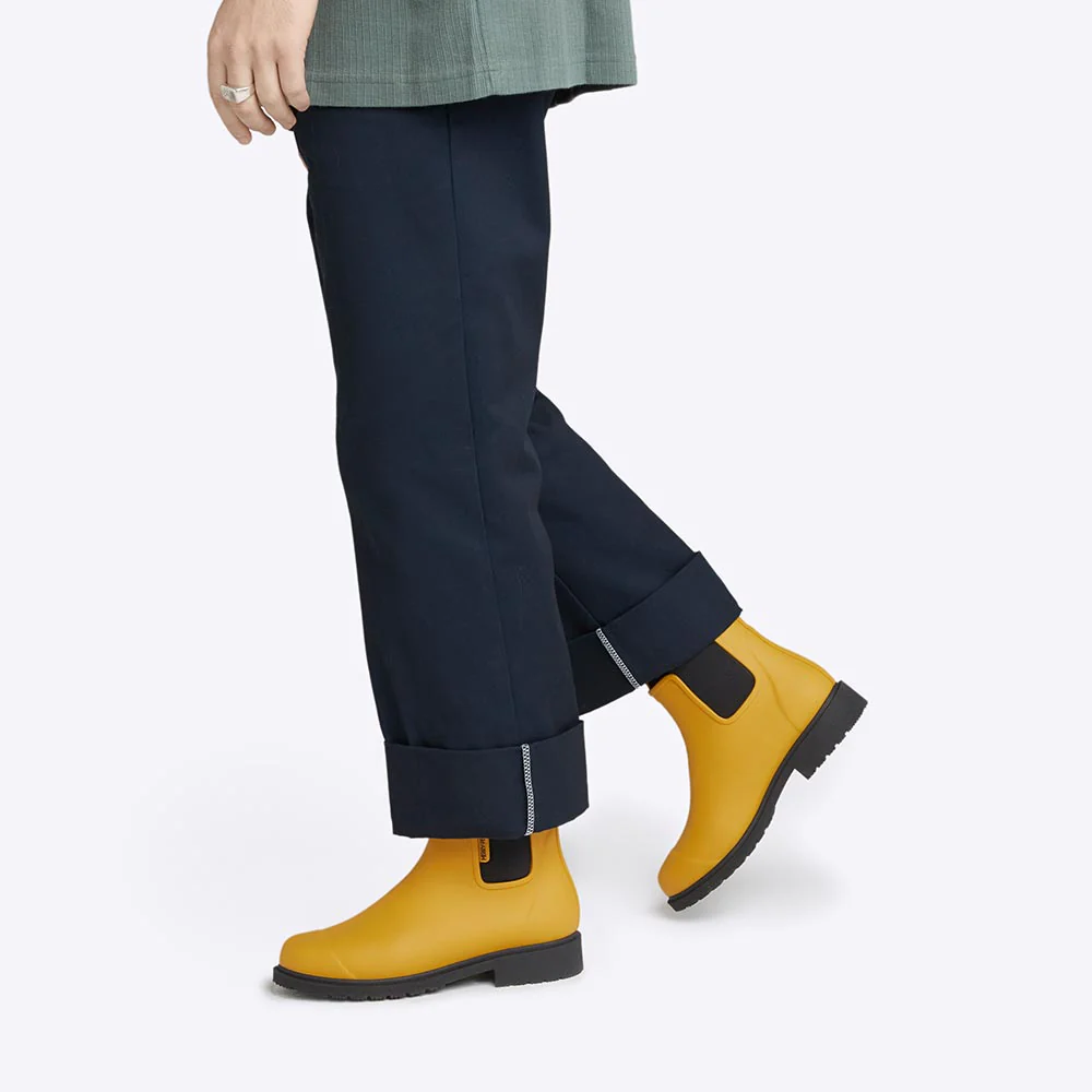 Bobbi Wellington Boot // Mustard Yellow & Black - Image 5