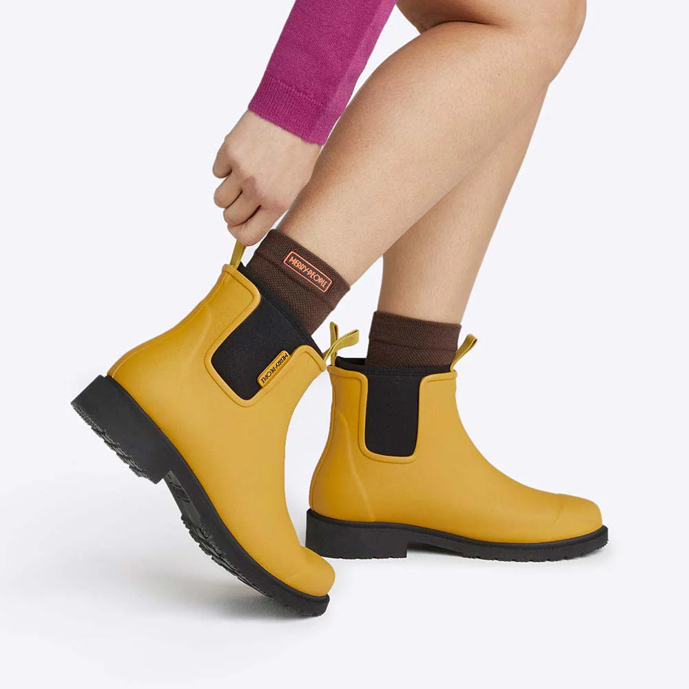 Bobbi Wellington Boot // Mustard Yellow & Black - Image 6