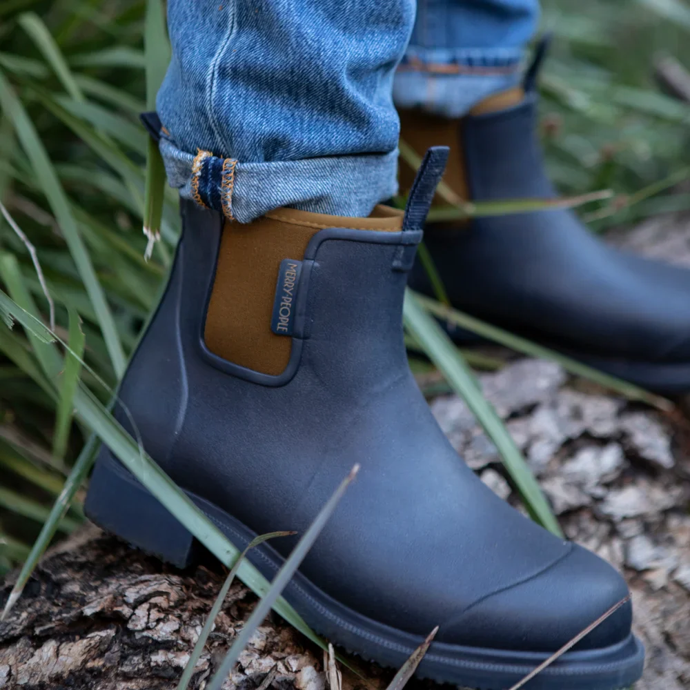 Bobbi Wellington Boot // Oxford Blue & Tan [Retired] - Image 7