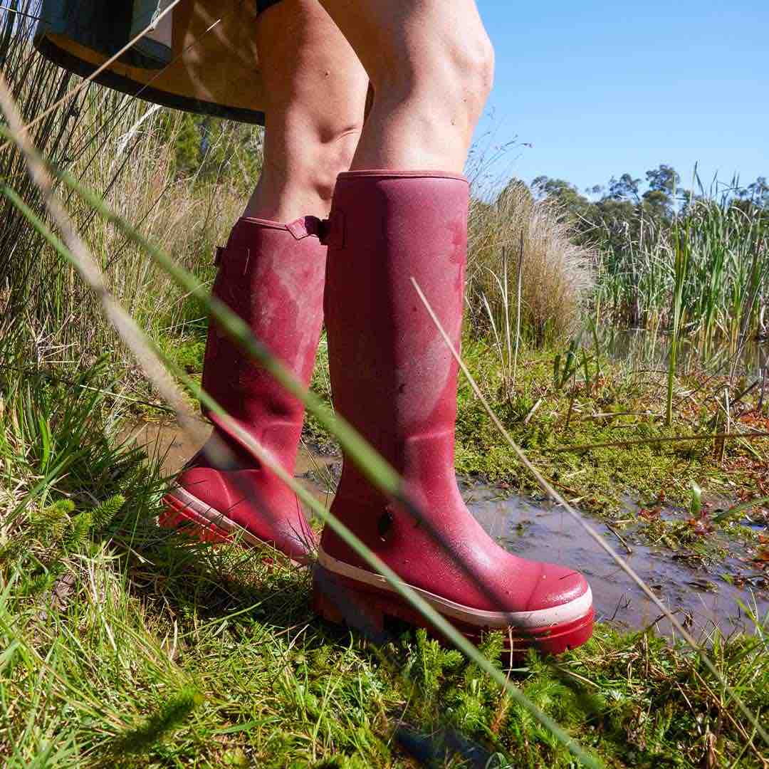 Fergie Tall Wellington Boot // Beetroot Red - Image 6