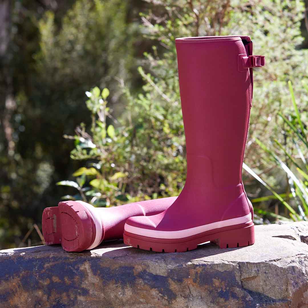 Fergie Tall Wellington Boot // Beetroot Red - Image 7